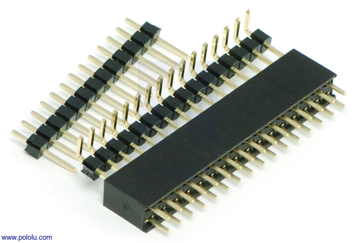 0.100" (2.54 mm) Female Header: 2x20-Pin, Straight