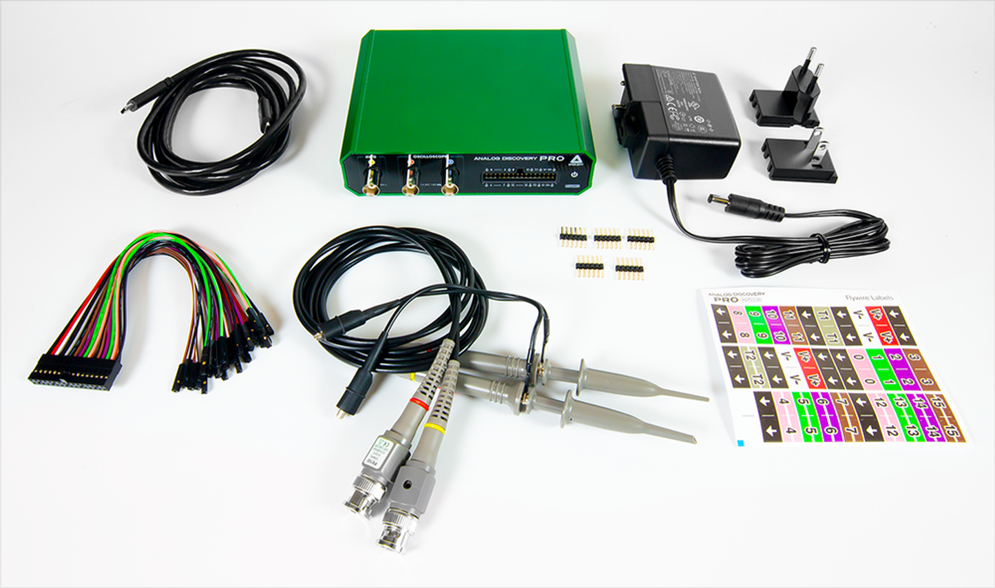 Analog Discovery Pro ADP2230: Mixed Signal USB Oscilloscope, Waveform Generator, Logic Analyzer, and Variable Power Supply