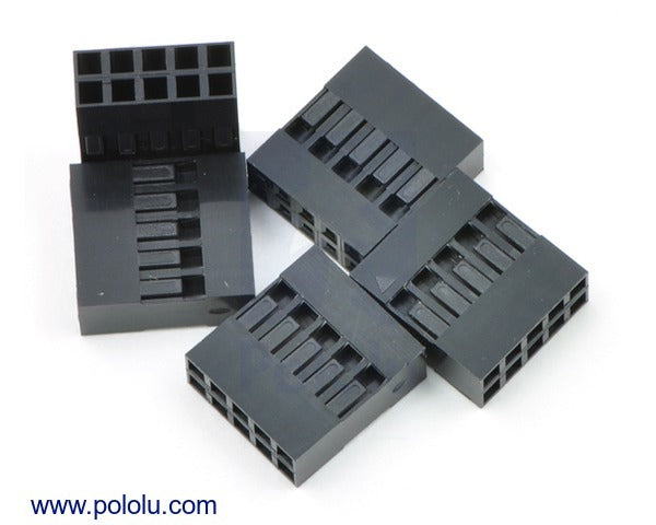 0.1" (2.54mm) Crimp Connector Housing: 2x5-Pin 5-Pack