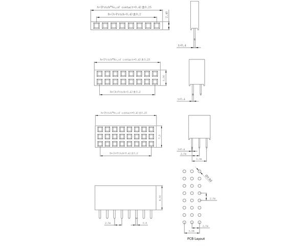 0.100" (2.54 mm) Female Header: 1x2-Pin, Straight