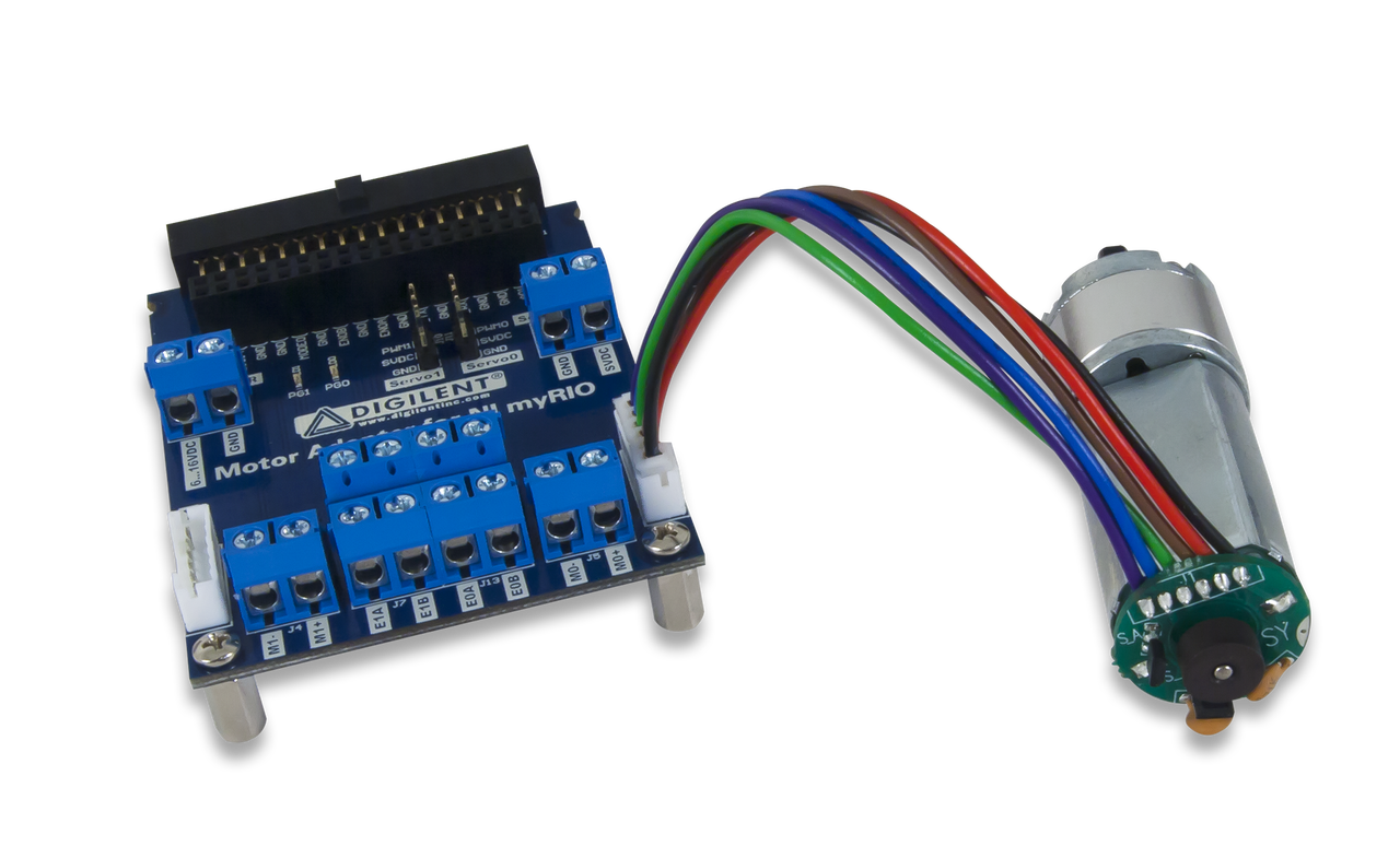 DC Motor/Gearbox (1:19 Gear Ratio): Custom 12V Motor Designed for Digilent Robot Kits