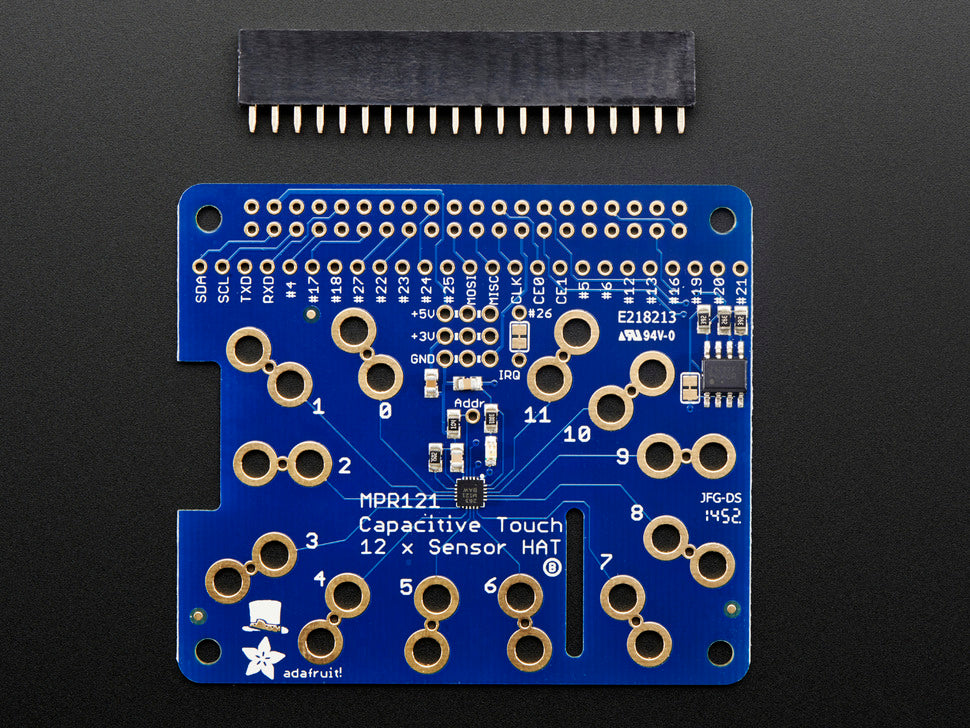Adafruit Capacitive Touch HAT for Raspberry Pi - Mini Kit - MPR121