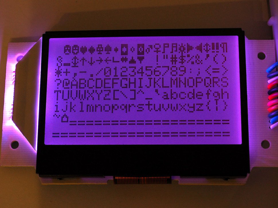 Graphic ST7565 Positive LCD (128x64) with RGB backlight + extras - ST7565