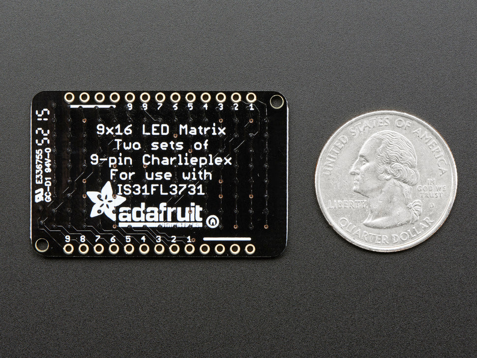 Adafruit LED Charlieplexed Matrix - 9x16 LEDs - Blue