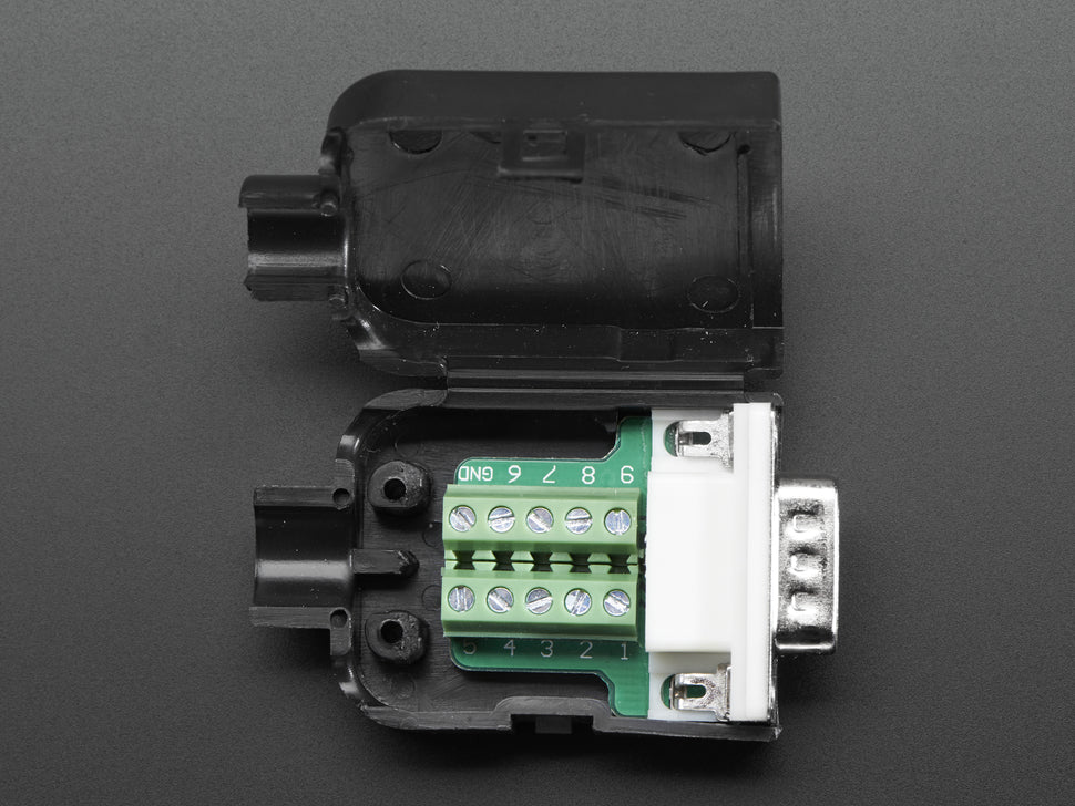 DE-9 (DB-9) Male Plug to Terminal Block Breakout