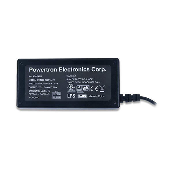 60W PCIe 12V 5A Power Supply (Add IEC Cable for the US)