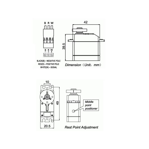 Servo - Generic High Torque Continuous Rotation (Standard Size)