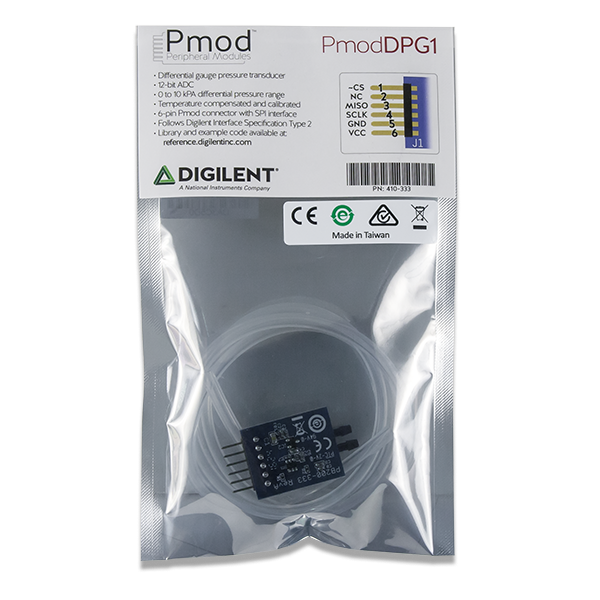 Pmod DPG1: Differential Pressure Gauge Sensor