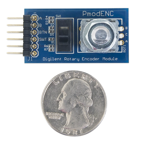 Pmod ENC: Rotary Encoder