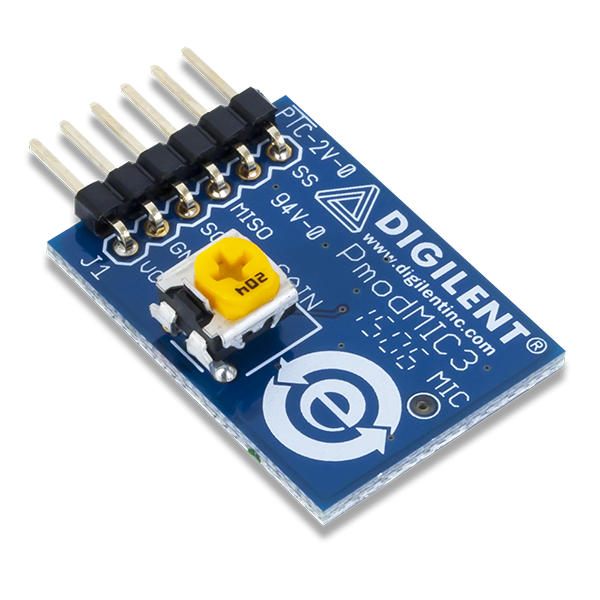 Pmod MIC3: MEMS Microphone with Adjustable Gain