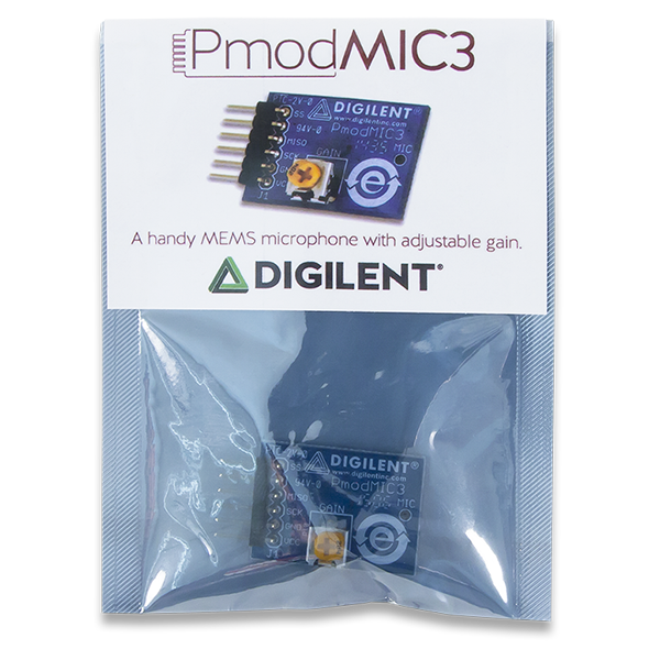 Pmod MIC3: MEMS Microphone with Adjustable Gain