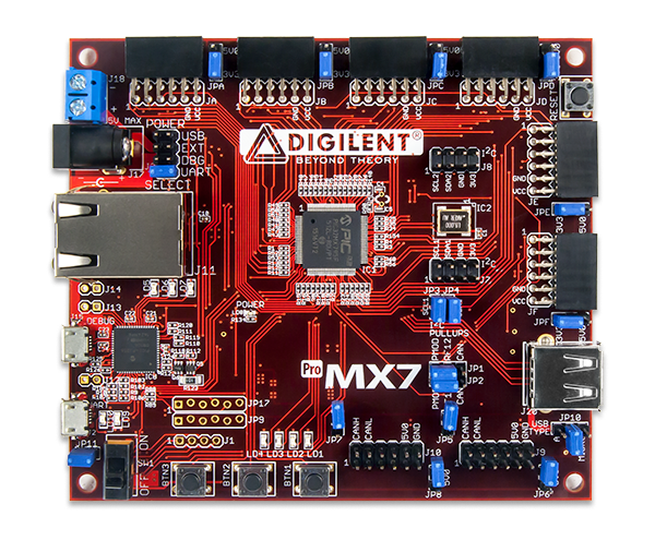 Digilent Pro MX7: PIC32-based Embedded Systems Trainer Board