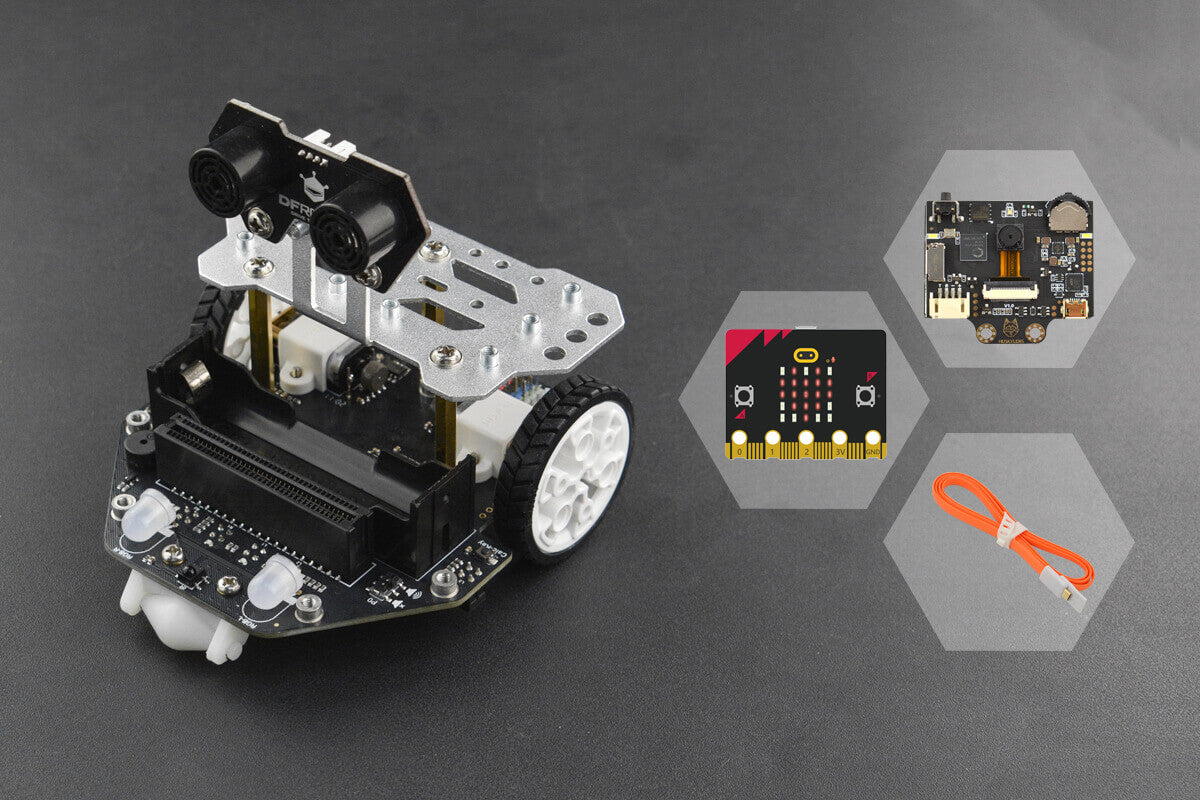 micro:Maqueen Plus with HUSKYLENS and micro:bit V2