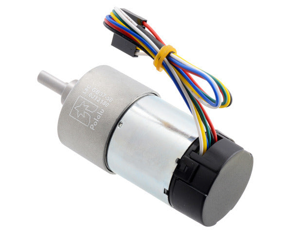 50:1 Metal Gearmotor 37Dx70L mm 24V with 64 CPR Encoder (Helical Pinion)