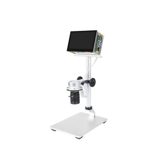Raspberry Pi Microscope Kit, 12MP Visual Magnification, Microscope Screen Bracket (Raspberry Pi 4 an