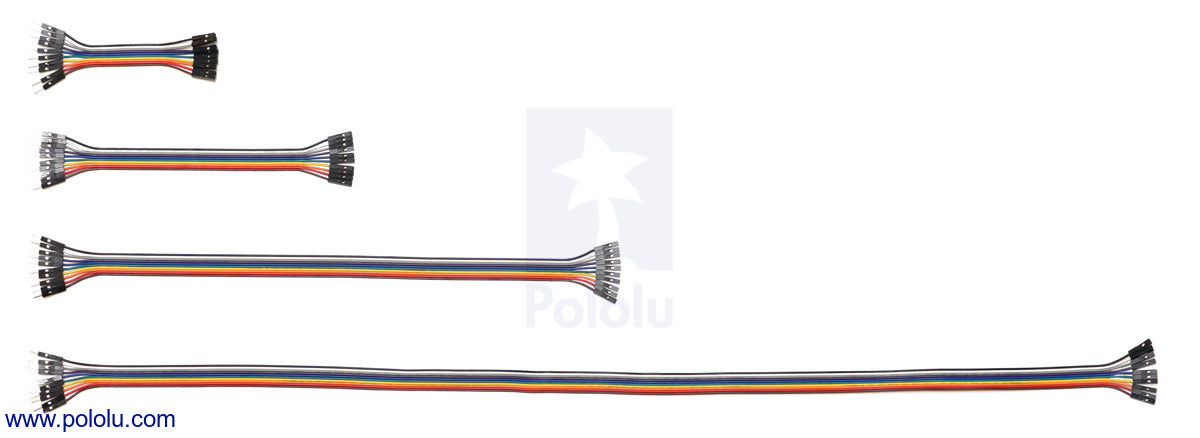 Ribbon Cable Premium Jumper Wires 10-Color M-F 6" (15 cm)