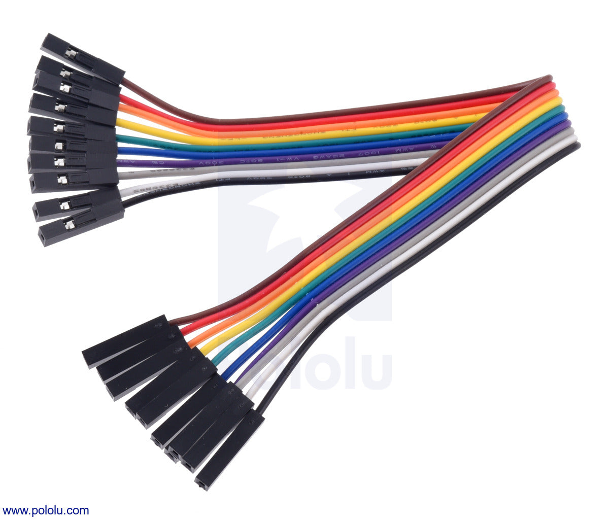 Ribbon Cable Premium Jumper Wires 10-Color F-F 6" (15 cm)