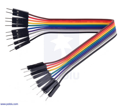 Ribbon Cable Premium Jumper Wires 10-Color M-M 6" (15 cm)