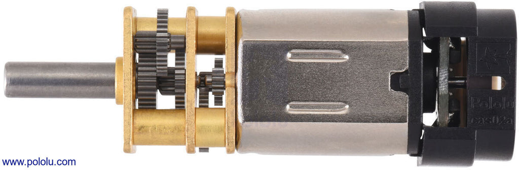 75:1 Micro Metal Gearmotor MP 6V with 12 CPR Encoder, Side Connector