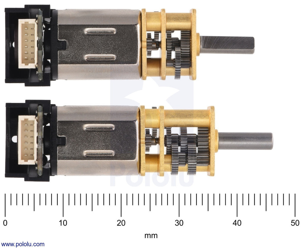50:1 Micro Metal Gearmotor HPCB 6V with Extended Motor Shaft