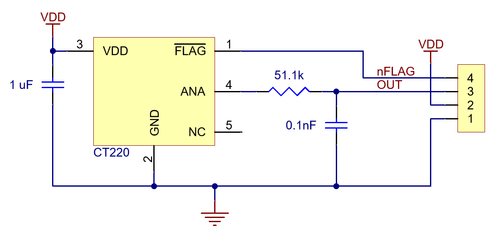 CT220RMV-HS5 Contactless Current Sensor Carrier ±15mT/150G