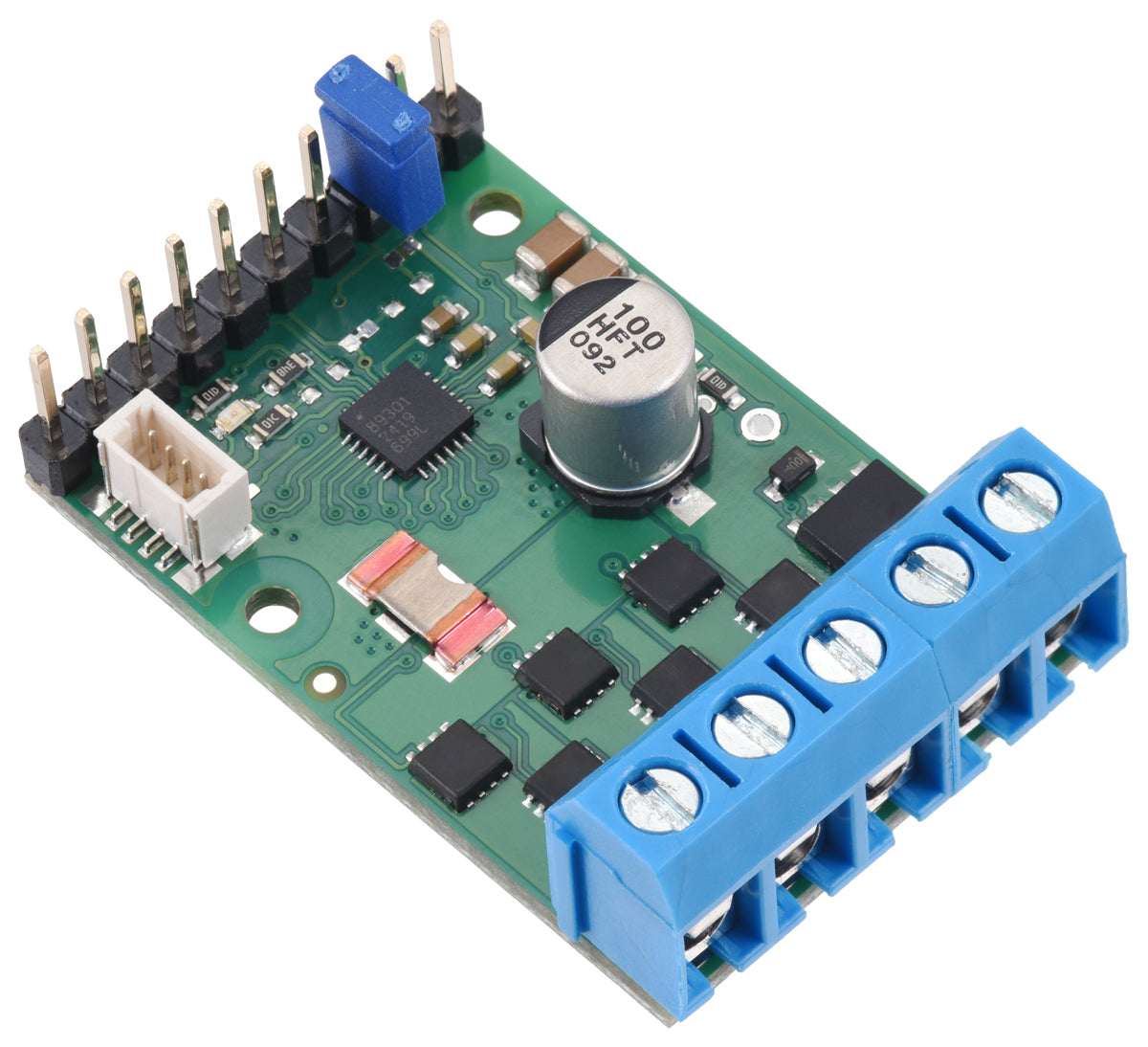 A89301-Based Sensorless Brushless Motor Controller, 50V, 11A (Soldered Connectors)