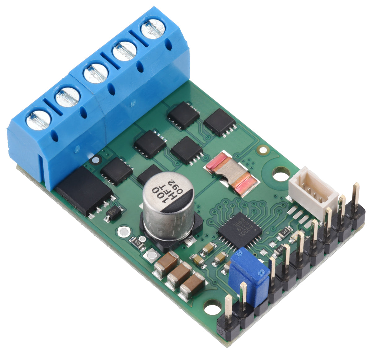 A89301-Based Sensorless Brushless Motor Controller, 50V, 11A (Soldered Connectors)