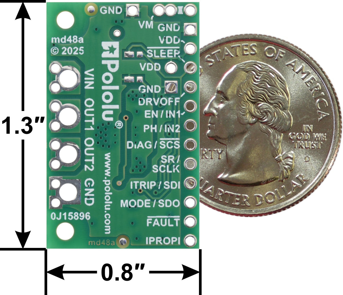 DRV8263H Single Brushed DC Motor Driver Carrier