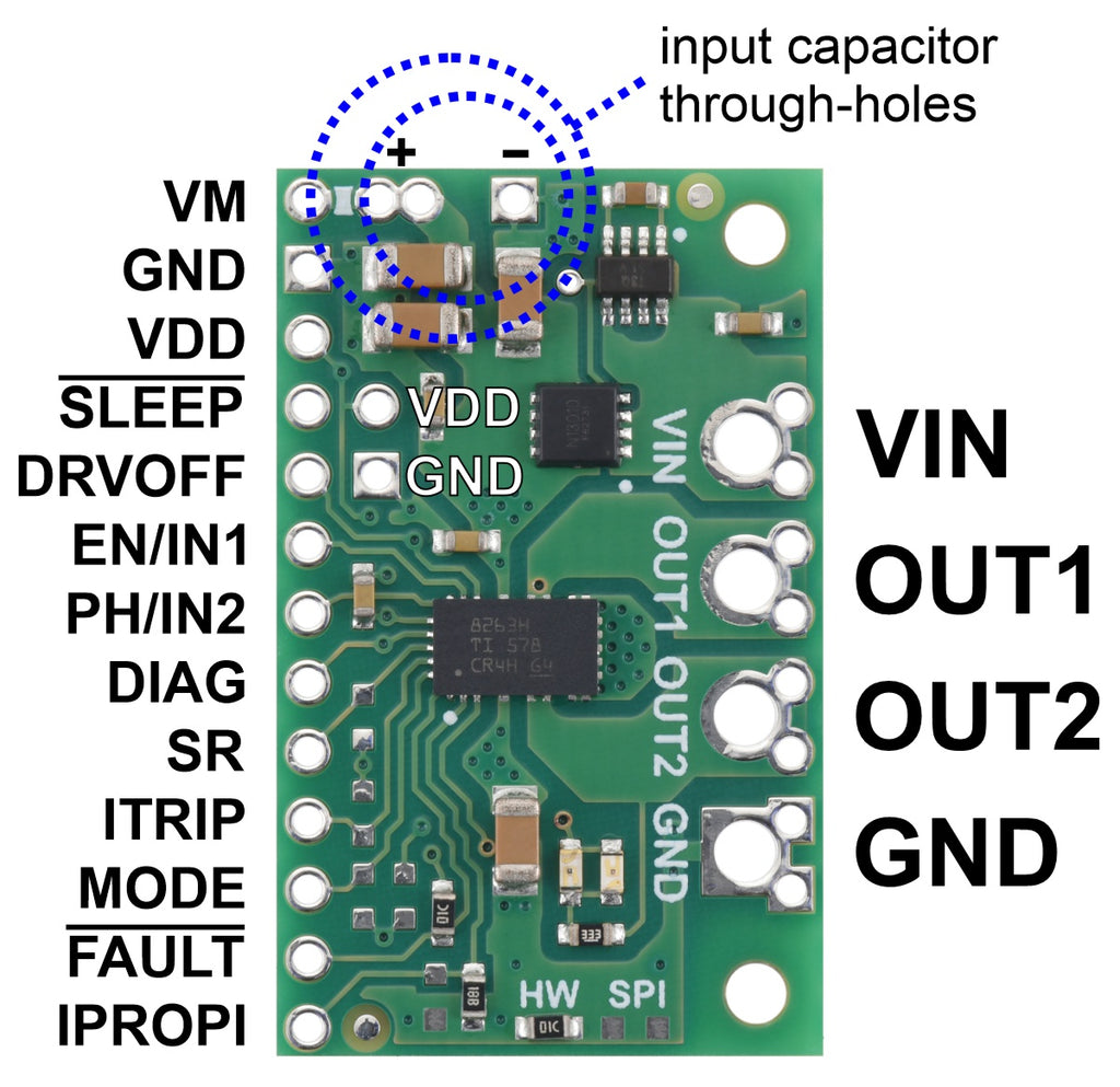 DRV8263H Single Brushed DC Motor Driver Carrier