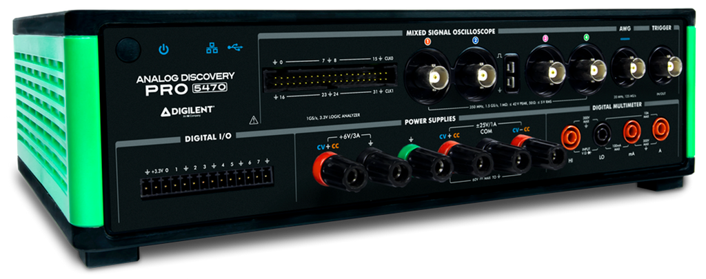 Analog Discovery Pro 5000 Series: All-In-One Mixed Signal Oscilloscope, Function Generator, Power Supply, and DMM