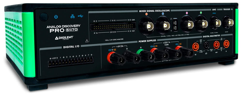 Analog Discovery Pro 5000 Series: All-In-One Mixed Signal Oscilloscope, Function Generator, Power Supply, and DMM