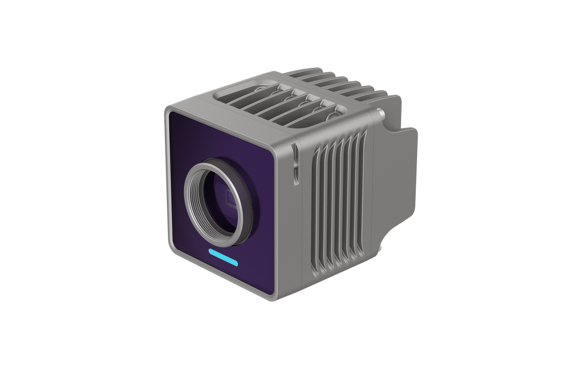 Luxonis OAK 4 CS with CS-mount lens, front view