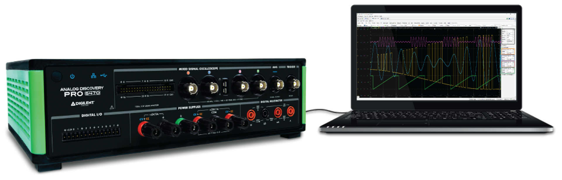 Analog Discovery Pro 5000 Series: All-In-One Mixed Signal Oscilloscope, Function Generator, Power Supply, and DMM