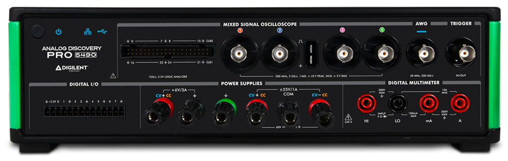 Analog Discovery Pro 5000 Series: All-In-One Mixed Signal Oscilloscope, Function Generator, Power Supply, and DMM