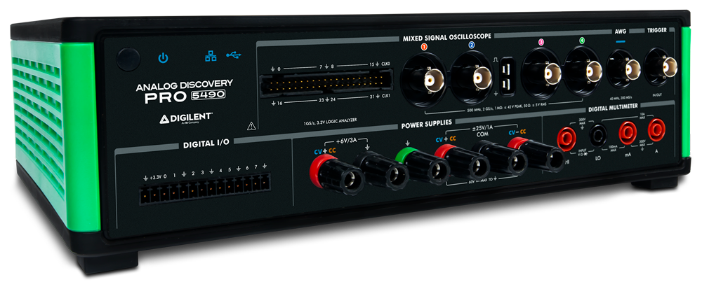 Analog Discovery Pro 5000 Series: All-In-One Mixed Signal Oscilloscope, Function Generator, Power Supply, and DMM