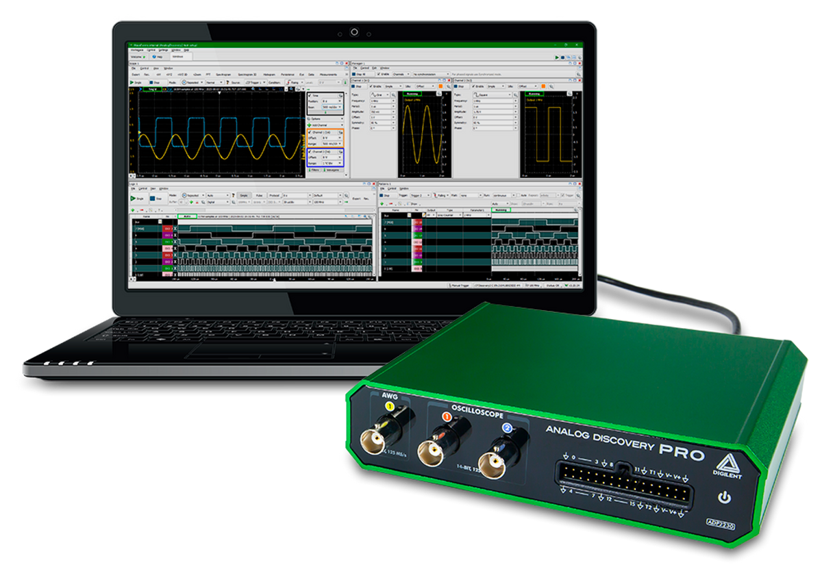 Usb Oscilloscope Module Analog Discovery Pro ADP2230: Mixed Signal USB Oscilloscope, Waveform ...
