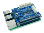 MCC 118 DAQ HAT mounted on a Raspberry Pi