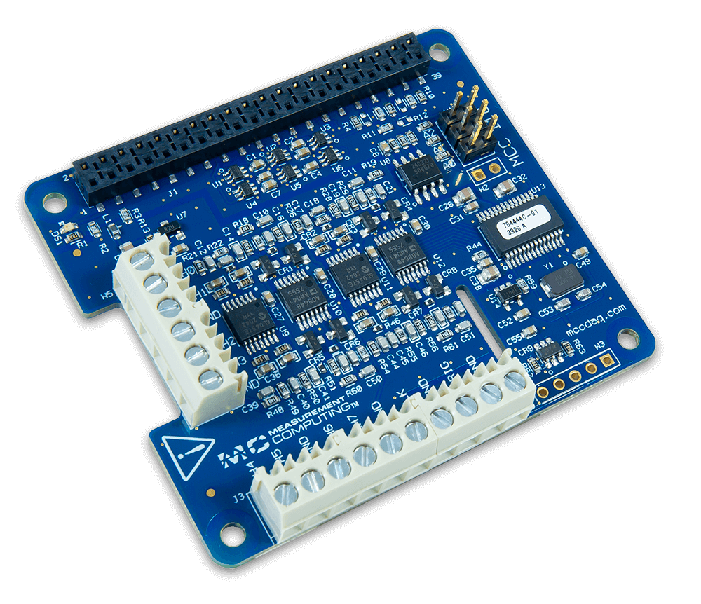 MCC 118 DAQ HAT, angled view