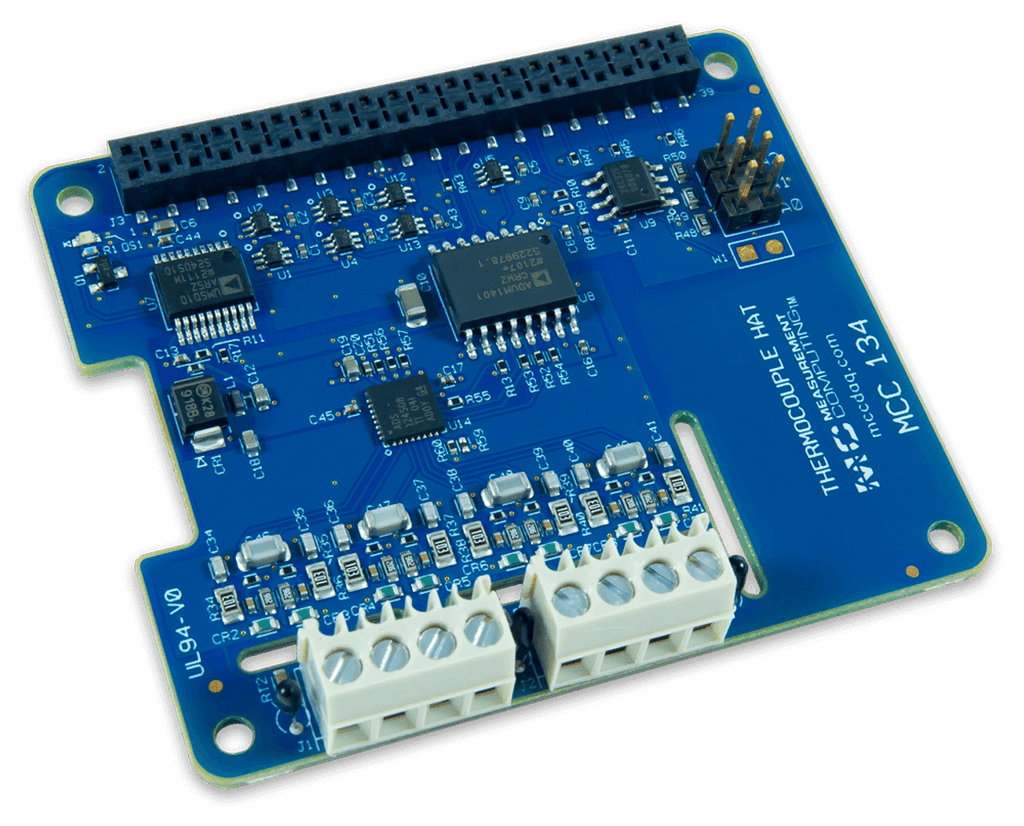 MCC 134: Thermocouple Measurement DAQ HAT for Raspberry Pi®