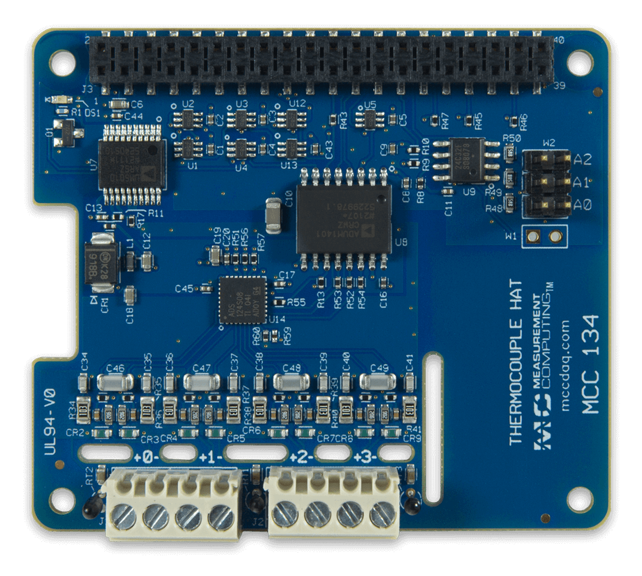 MCC 134: Thermocouple Measurement DAQ HAT for Raspberry Pi®