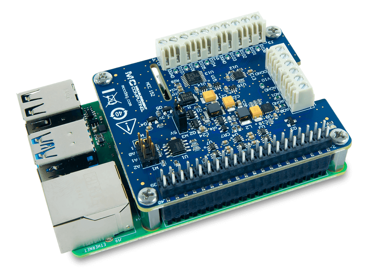 MCC 152: Voltage Output and DIO DAQ HAT for Raspberry Pi®