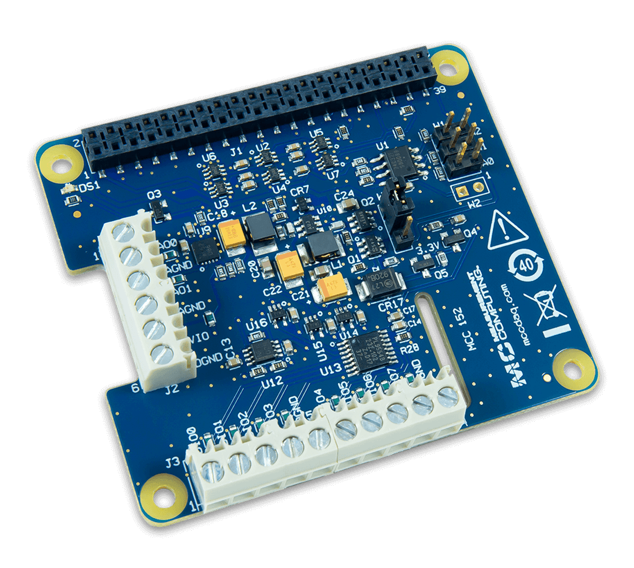 MCC 152: Voltage Output and DIO DAQ HAT for Raspberry Pi®