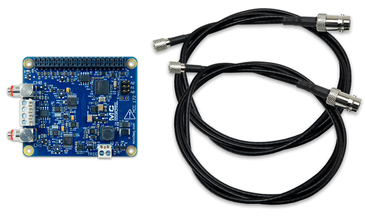 MCC 172: IEPE Measurement DAQ HAT for Raspberry Pi®