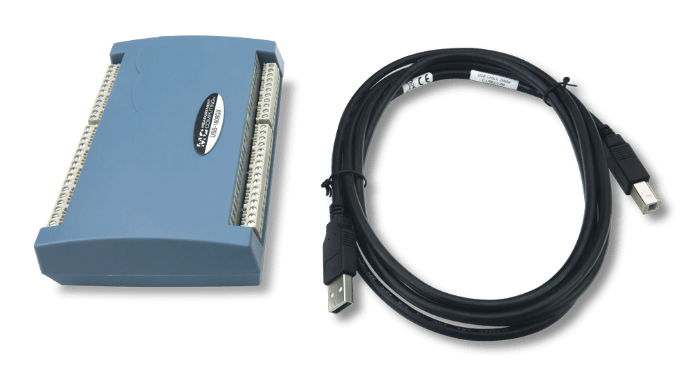 MCC USB-1608G with included USB cable