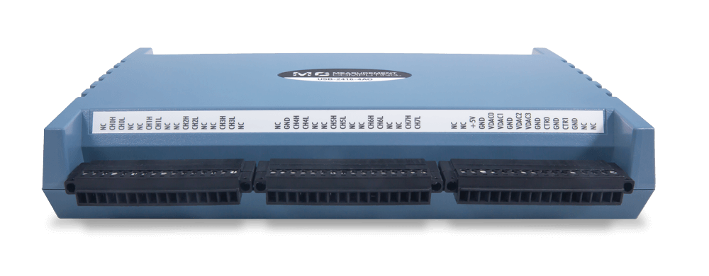 MCC USB-2416-4AO, front view