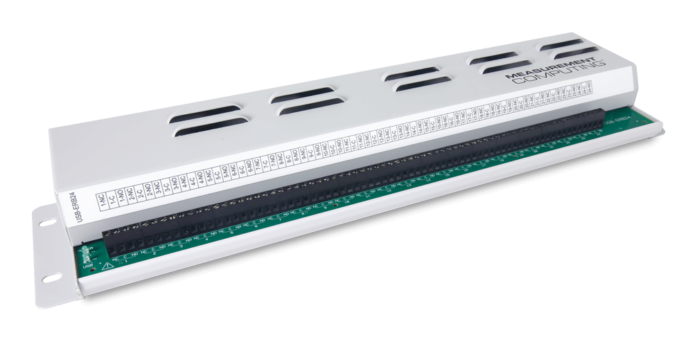 MCC USB-ERB24 relay device, angled view