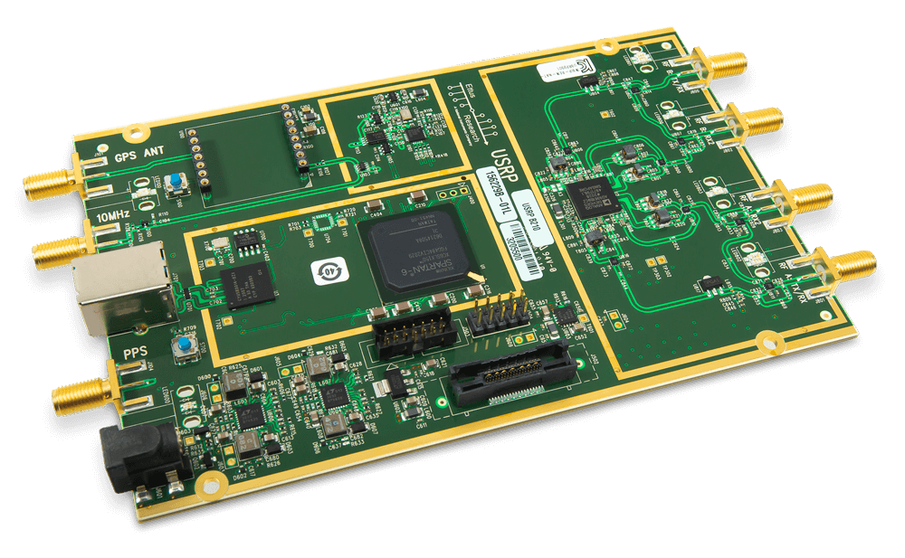 Ettus USRP B210 angled view