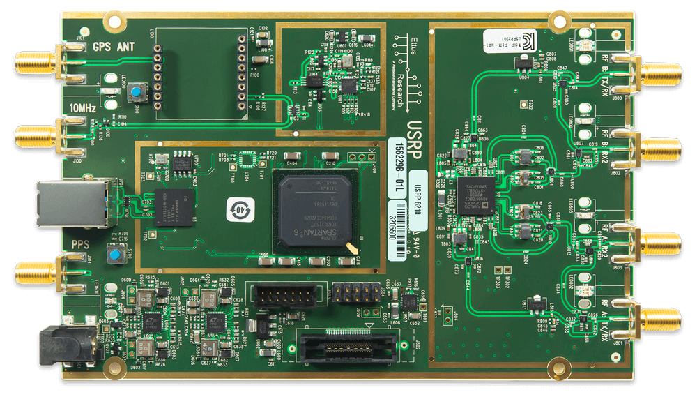 Ettus USRP B210 top view