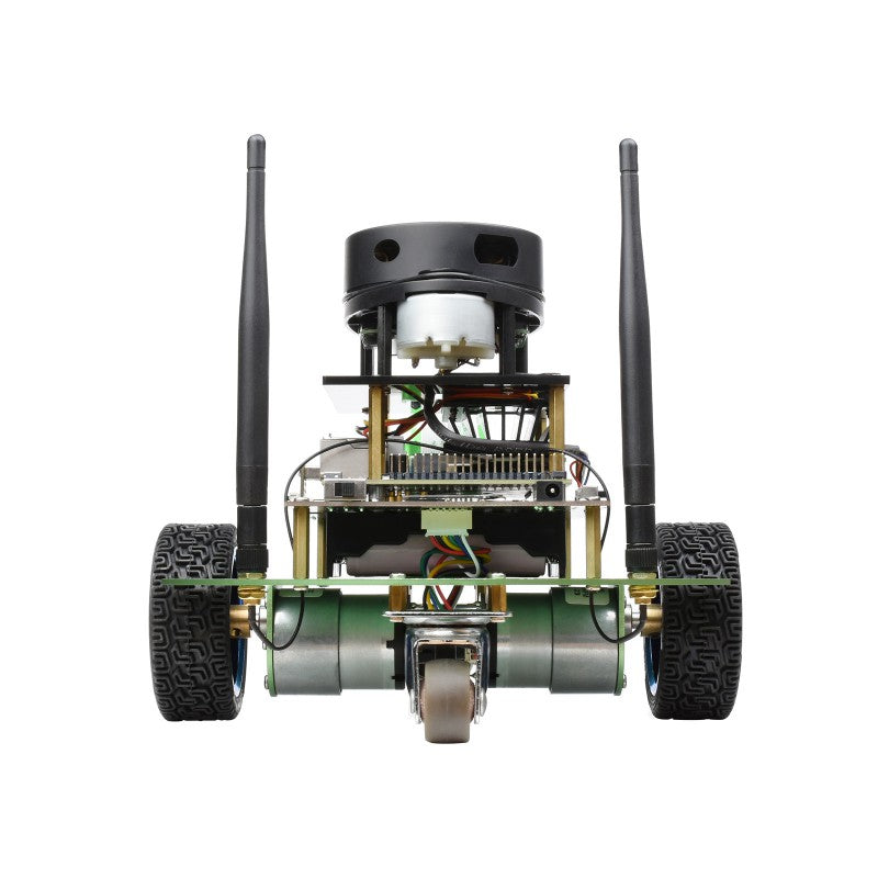 JetBot Professional Version ROS AI Kit B, Dual Controllers AI Robot, Lidar Mapping, Vision Processing, comes with Waveshare Jetson Nano Dev Kit