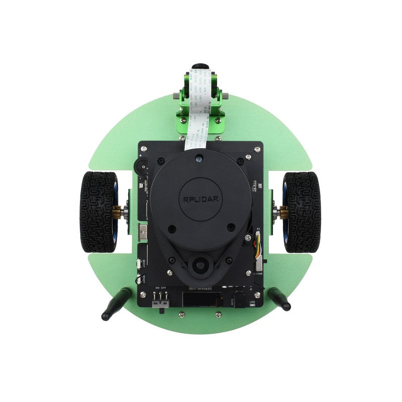 JetBot Professional Version ROS AI Kit B, Dual Controllers AI Robot, Lidar Mapping, Vision Processing, comes with Waveshare Jetson Nano Dev Kit